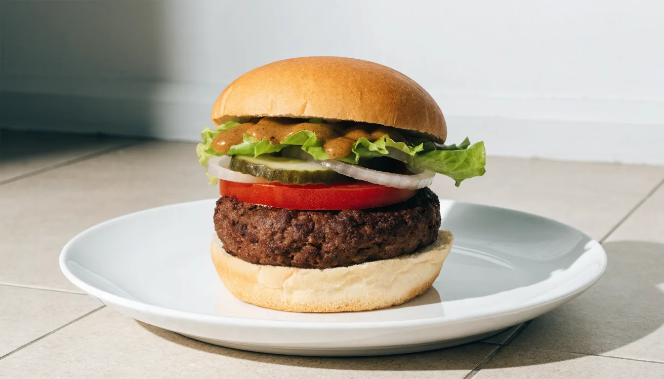 Roślinny burger z warzywami