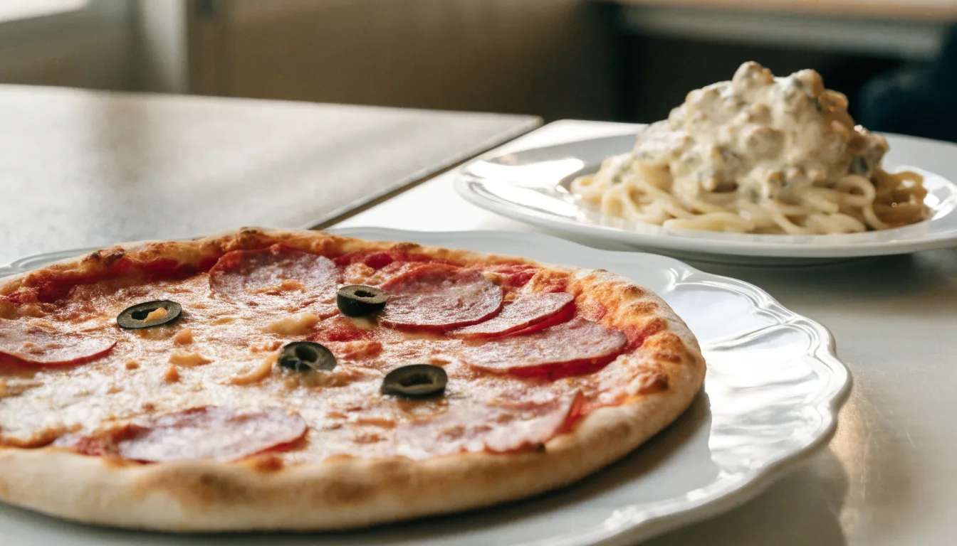 Pizza i makaron jako przykłady dań kuchni włoskiej