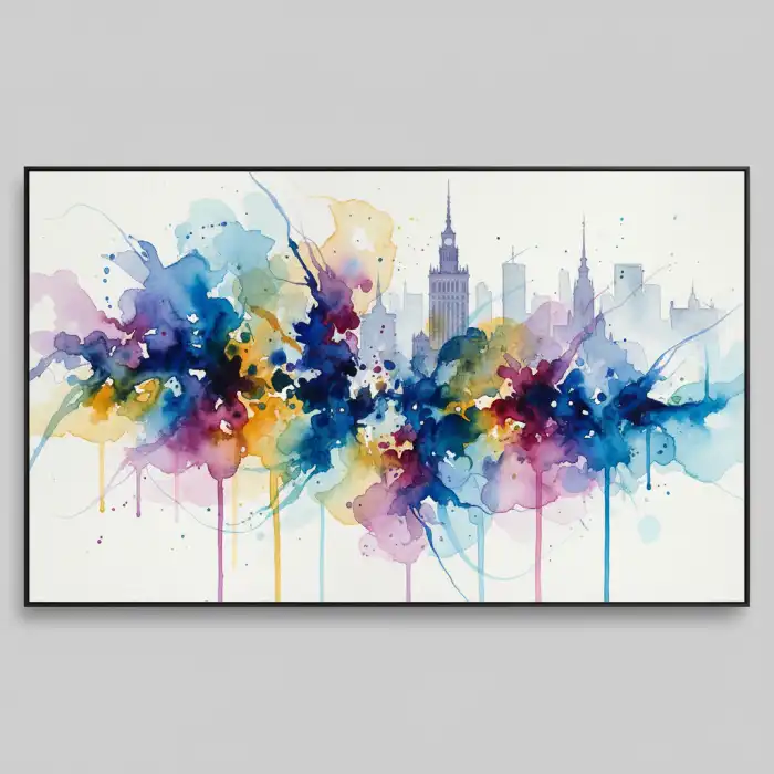 Darmowe koncerty Warszawa: Bezpłatne wydarzenia muzyczne w stolicy Miasto nocą w Warszawie z nutami muzycznymi, symbolizujące darmowe koncerty warszawa.