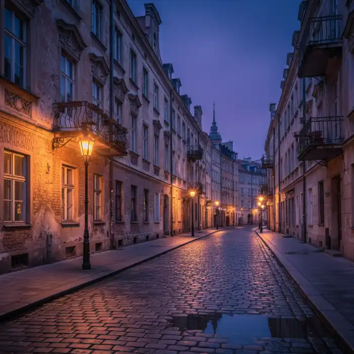 Najniebezpieczniejsza dzielnica Warszawy 2025: Statystyka policji, Praga-Północ, obawy mieszkańców Najniebezpieczniejsza dzielnica Warszawy – miejski krajobraz o zmierzchu