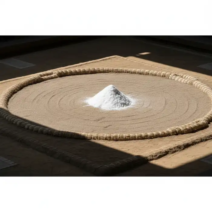 Walka sumo: Japonia, mistrzostwa, zawodnik sumo, kategorie wagowe Struktura tradycyjnego ringu do walki sumo (dohyō) z subtelnym nawiązaniem do panoramy Warszawy.