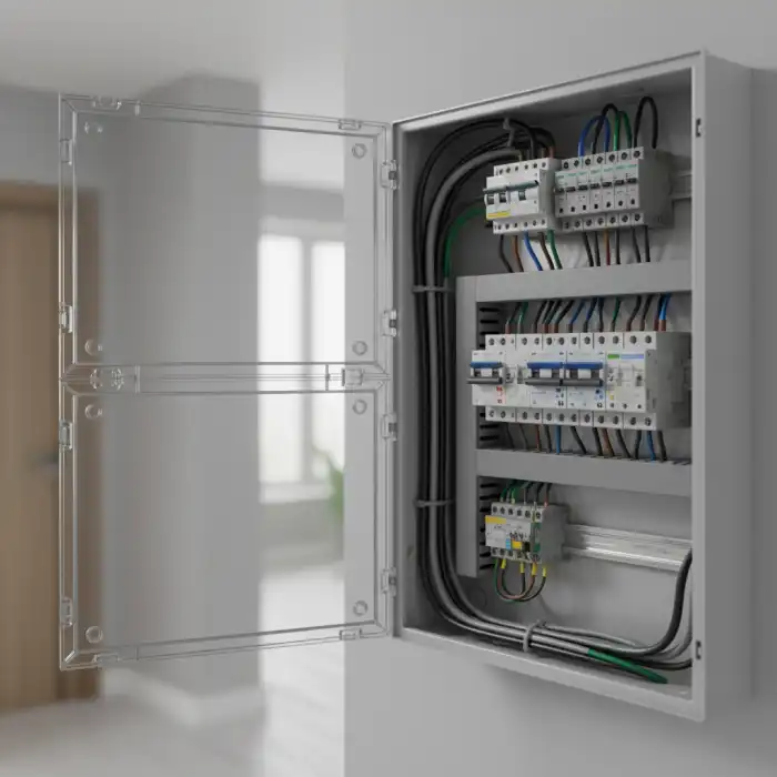 Wniosek o wymianę instalacji elektrycznej w mieszkaniu komunalnym: Poradnik dla najemcy lokalu Alt tag: Wniosek o wymianę instalacji elektrycznej w mieszkaniu komunalnym – wymiana starych przewodów aluminiowych na nowe miedziane w ścianie warszawskiego lokalu.