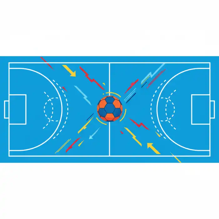 Zasady gry w piłkę ręczną: Kompletny przewodnik po Szczypiorniaku Boisko do piłki ręcznej w Warszawie z zaznaczonymi liniami, ilustrujące zasady gry w piłkę ręczną.